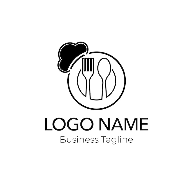 logo food catering shop design business template collection