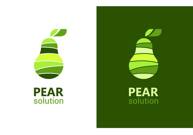 Vector logo in the form of an abstract pear for a modern company