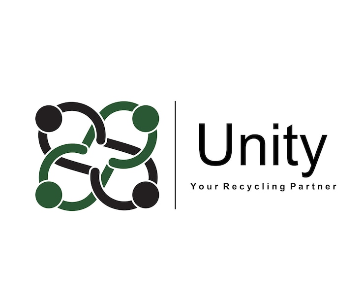 Vector logo in the form of a group of people holding hands unity mutual help eps10
