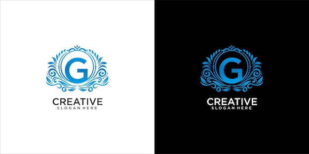 Logo g ornament luxe ontwerp