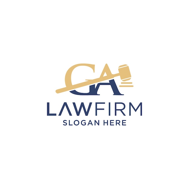 Vector logo ga law firm design