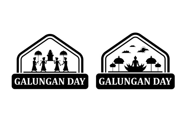 Vector logo galungan day 127