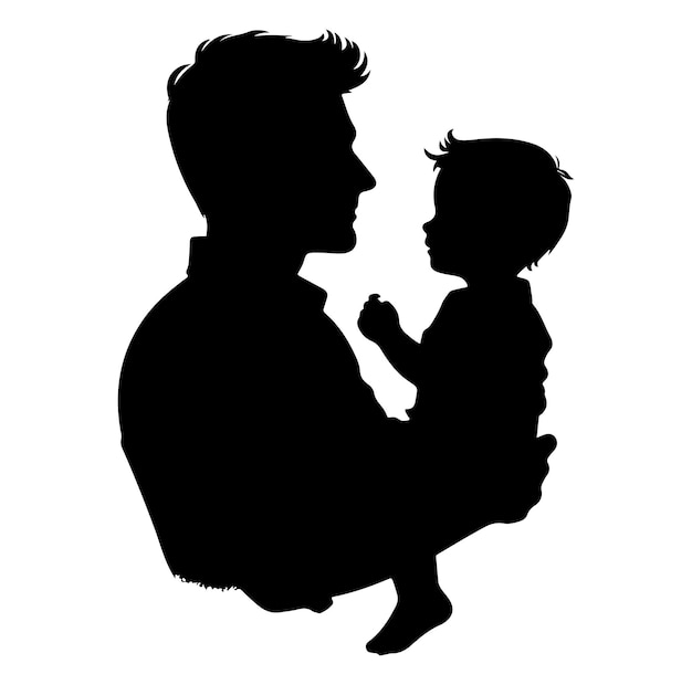 Logo gelukkige vadersdag silhouet vector