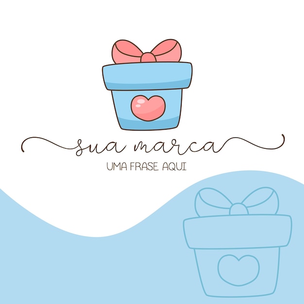 Logo geschenkdoos Vector