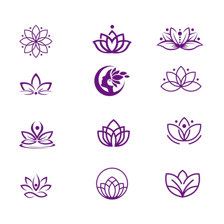 Vector logo geweldige bloemen