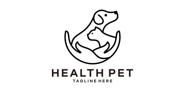 logo gezondheid petcare petlogo ontwerp sjabloon symbool idee