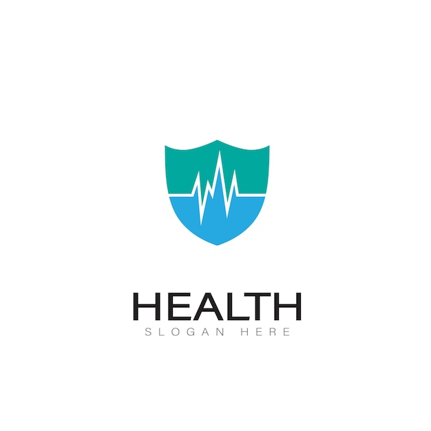 Vector logo gezondheidszorg medische kliniek merk hart