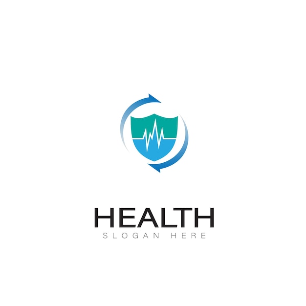 Vector logo gezondheidszorg medische kliniek merk hart