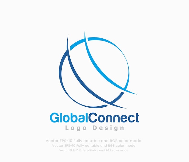 Premium Vector A logo for global connect.