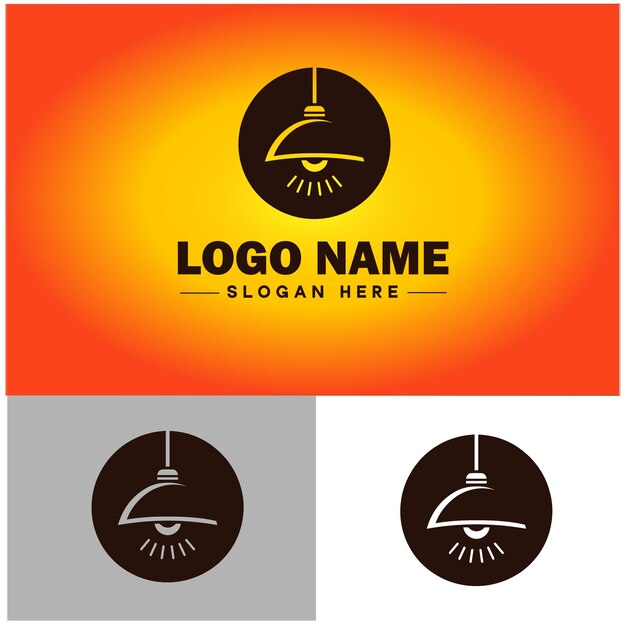 Logo gloeilamp icon licht bedrijf merk bedrijf logo sjabloon bewerkbare vector