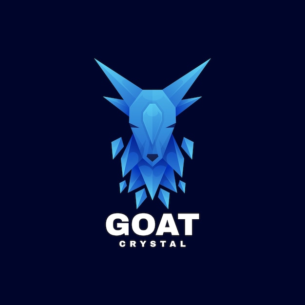 Vector logo goat gradient colorful style.