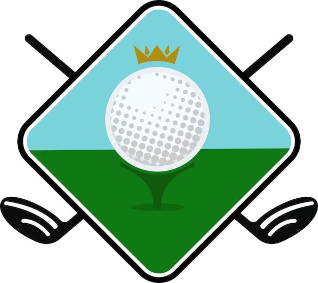 Vettore logo del golf