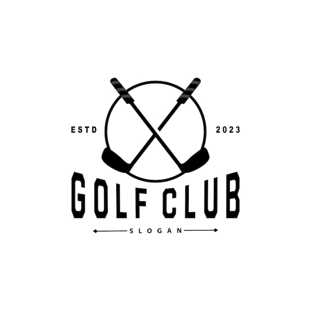 Logo Golfbal Spel Sport Club Team Golf Spel Toernooi Ontwerp Symbool Template Illustratie