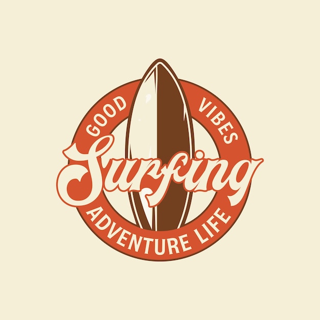 A logo for good surfing adventure life.