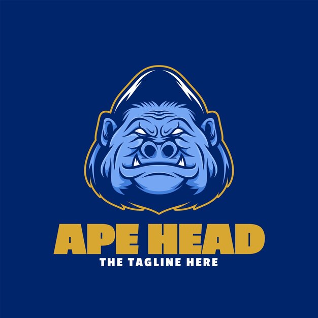 Logo gorilla head mascot