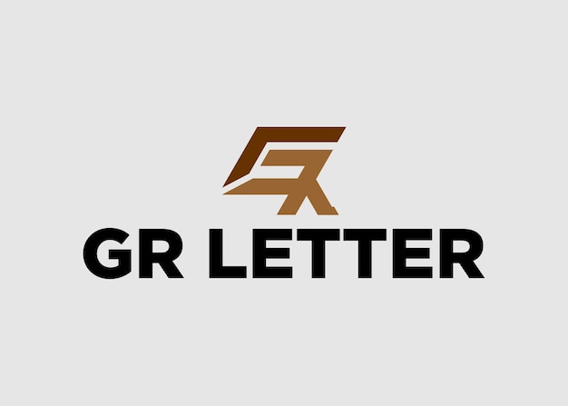 Vector logo gr letter company name