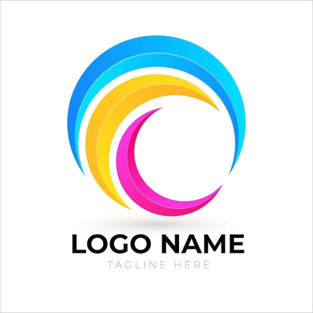 Vector logo gradient circle