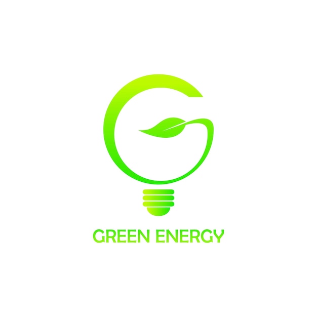 Вектор дизайна логотипа зеленой энергии