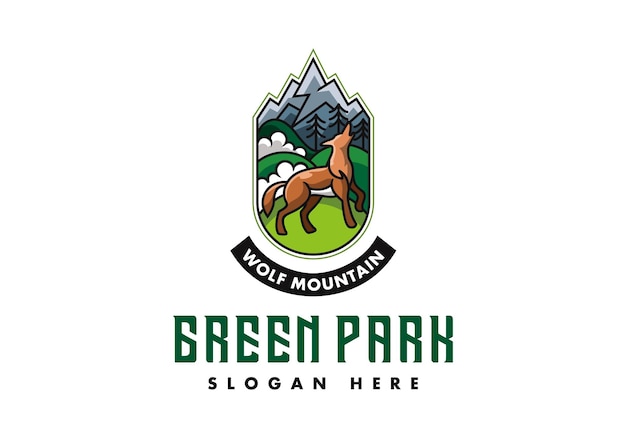 Logo Green Hill Mountain Wolf