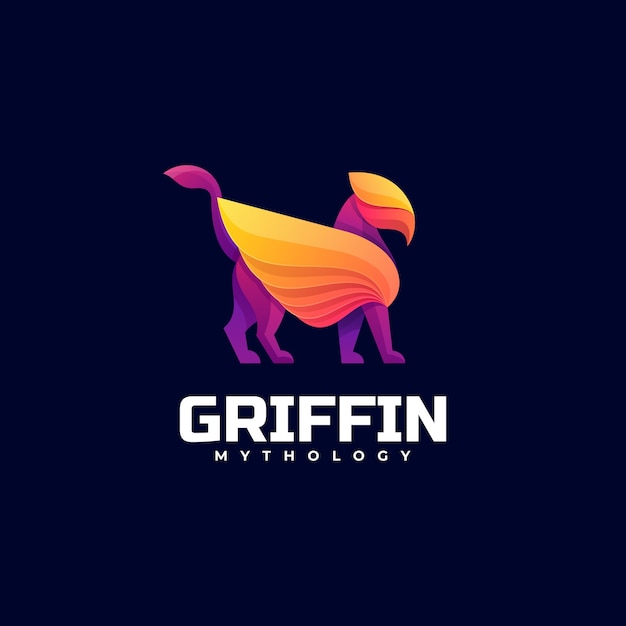 Logo griffin gradient colorful style.