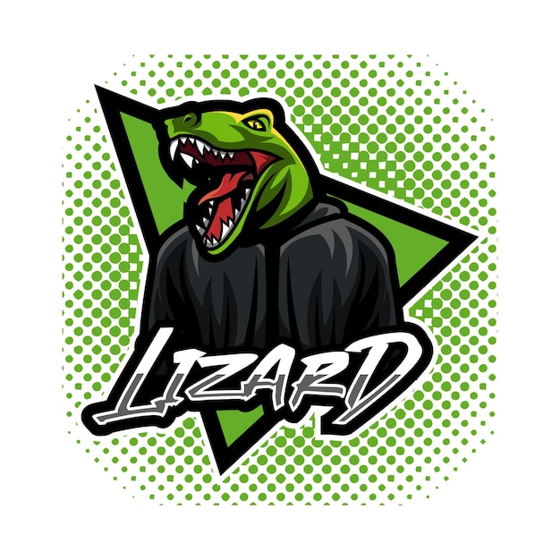 Logo hagedis mascotte esport