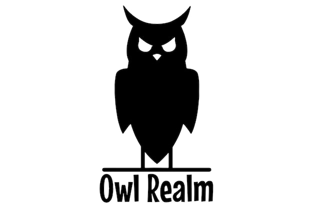 Vector logo halloween owl realm