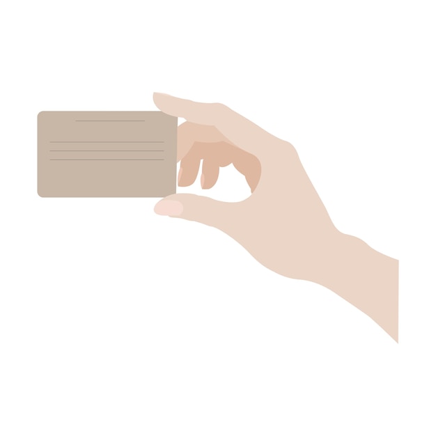 Logo hand holding card illustration design