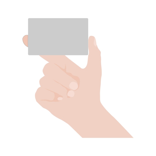 Vector logo hand holding card illustration design