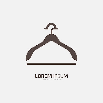 Premium Vector  Man face and hangers logo design