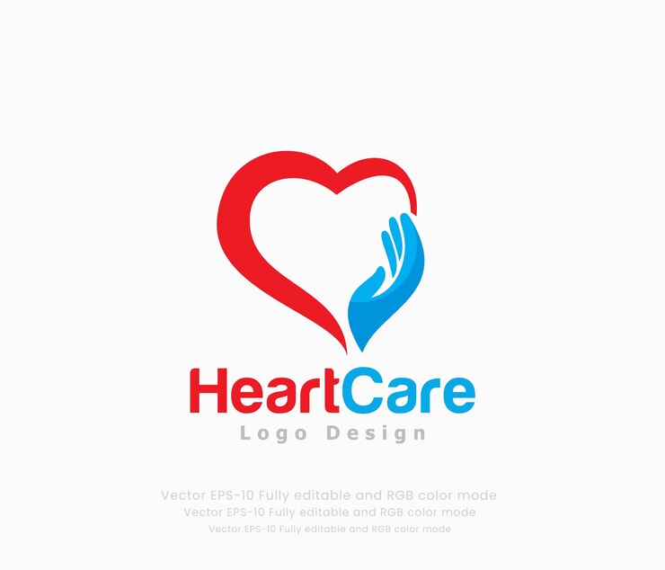 Vector logo for a heart care company