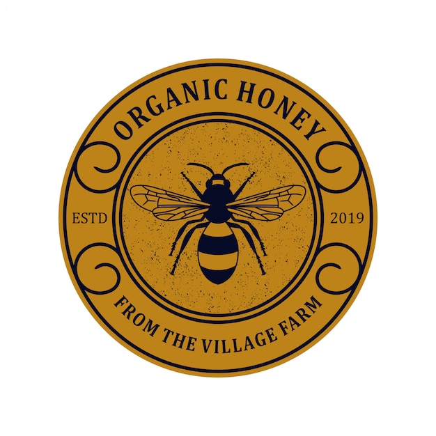 Vector logo  for honey products or honey bee farms