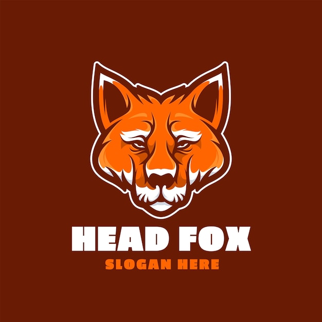Logo hoofd van vos mascotte