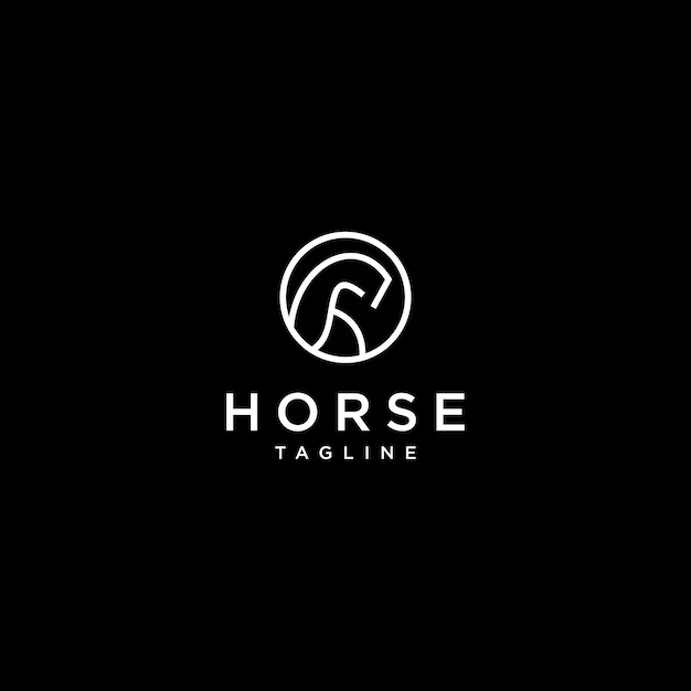логотип лошадь дизайн искусство шаблон