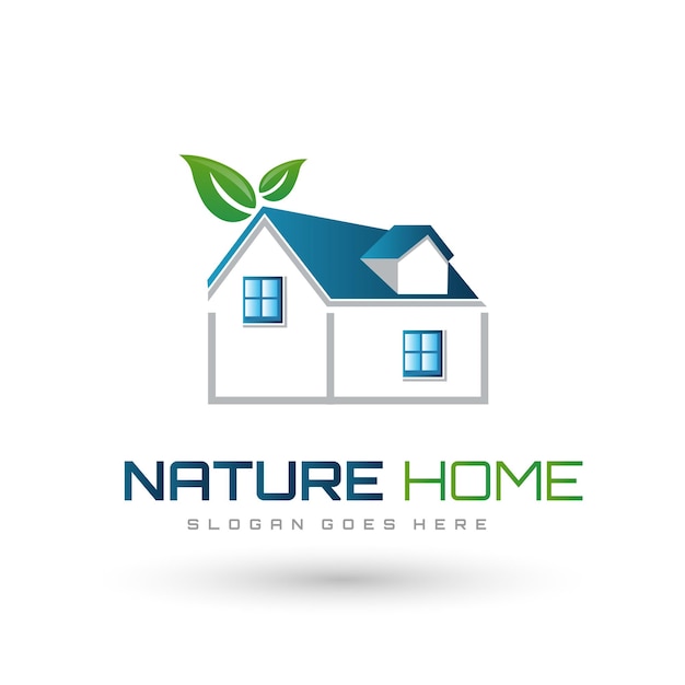 A logo for a house that says nature home.