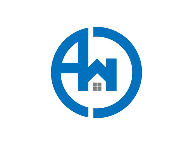 Un logo per una casa con una casa e una finestra