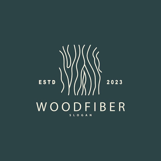 Logo hout houtvezel schorslaag vector boomstam inspiratie illustratie ontwerp