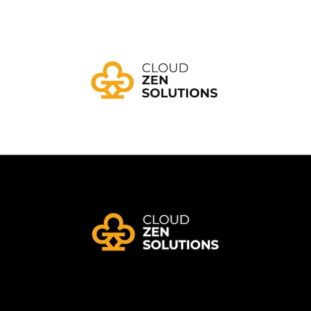 Logo icon design template with clouds and letters