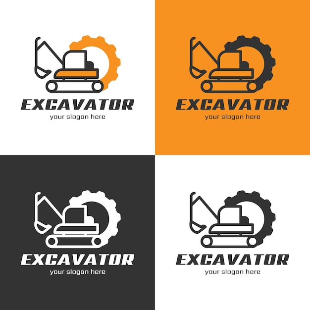 Logo icon Image of an excavator Vector illustration