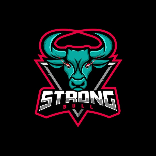 Logo illustratie bull gaming