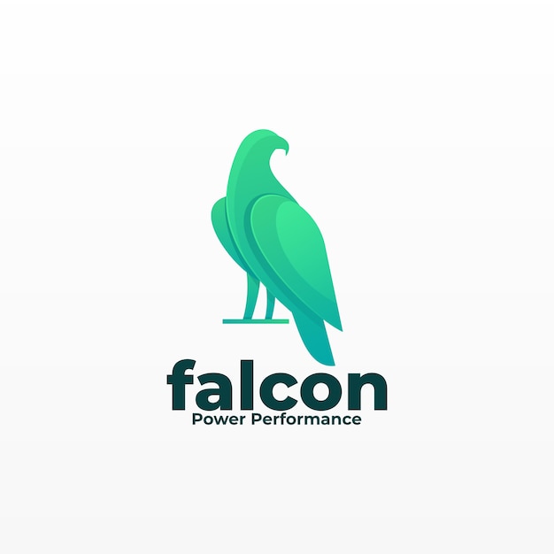 Logo illustratie falcon pose