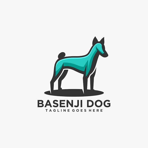 Logo illustratie hond pose