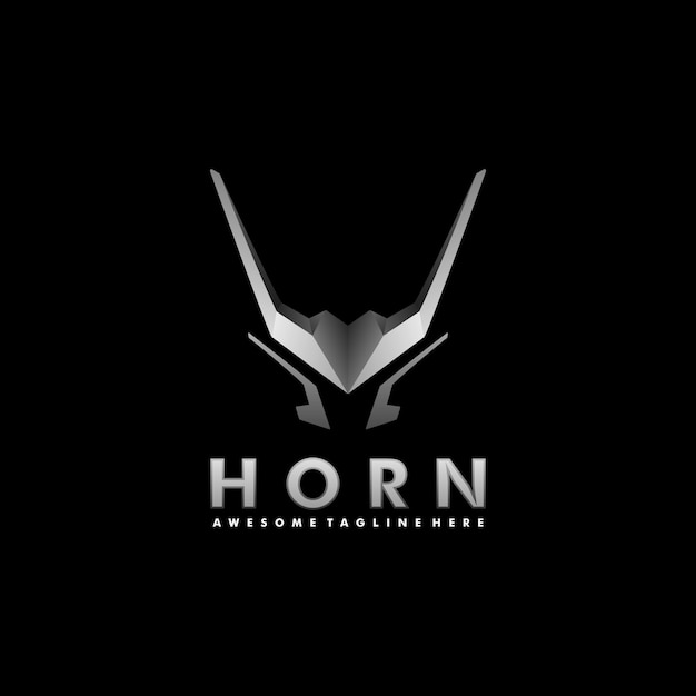 Logo illustratie hoorn robot esport style