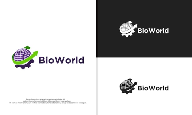 Logo illustratie vectorafbeelding van bio world