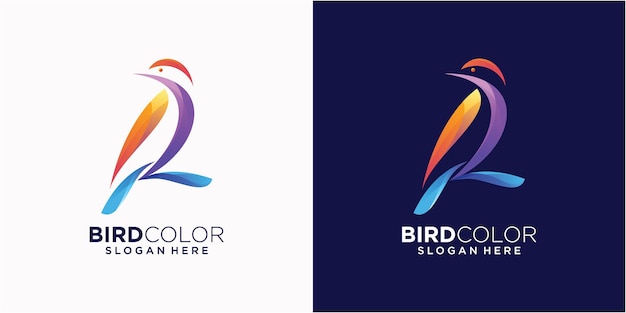 logo illustratie vogel kleurrijk