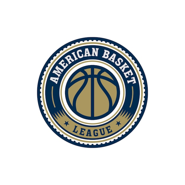 Logo-illustratie voor Amerikaanse basketbalcompetitie vector