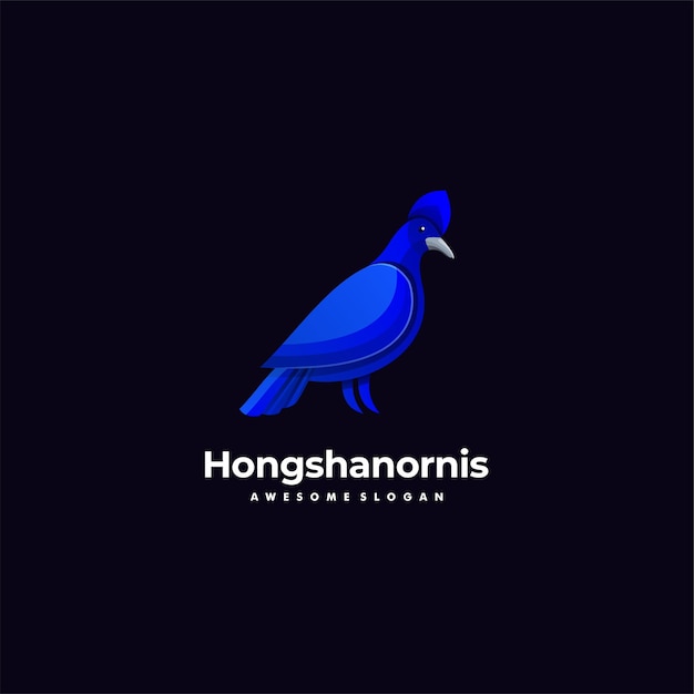 Logo illustration bird colorful style.