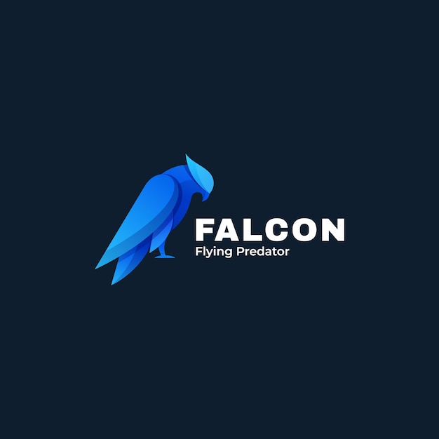 Logo illustration bird falcon gradient colorful style