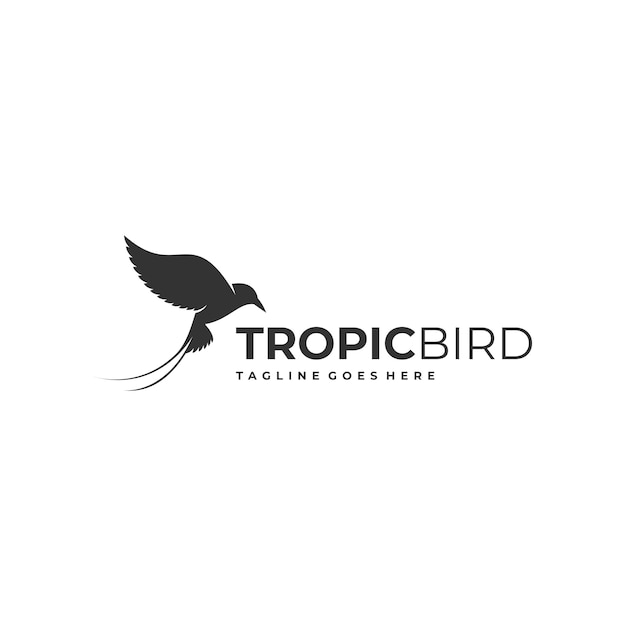 Logo Illustration Bird Silhouette Style.