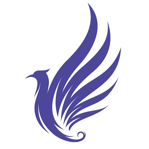 Иллюстрация логотипа птицы с красивыми крыльями