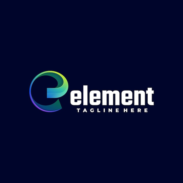  Logo Illustration Element Gradient Colorful Style.